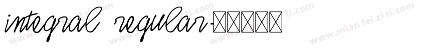 Integral Regular字体转换